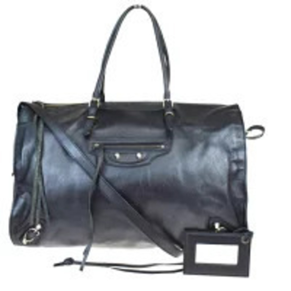 Balenciaga Handbag shoulder bag black leather hand mirror